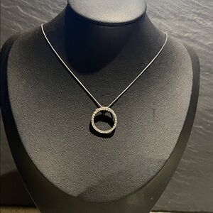 925 Silver Circle Pendant Necklace